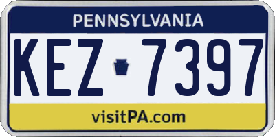 PA license plate KEZ7397