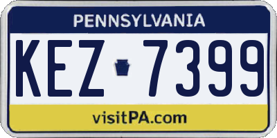 PA license plate KEZ7399