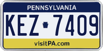 PA license plate KEZ7409