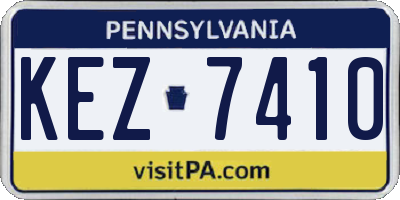 PA license plate KEZ7410