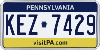 PA license plate KEZ7429