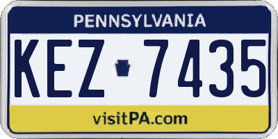 PA license plate KEZ7435