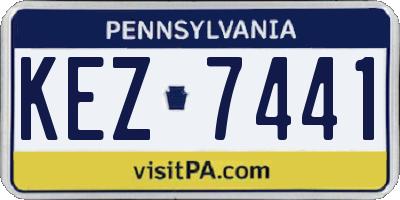 PA license plate KEZ7441