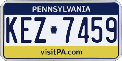 PA license plate KEZ7459