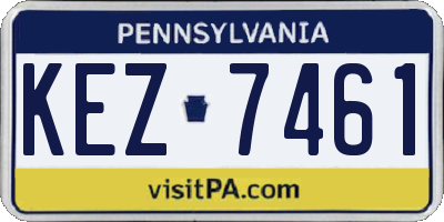 PA license plate KEZ7461