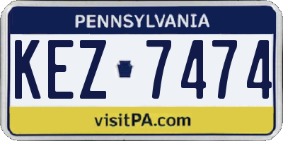 PA license plate KEZ7474