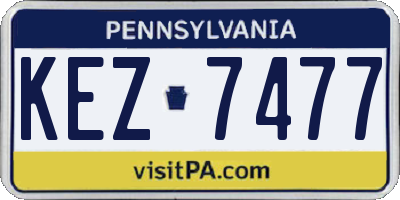 PA license plate KEZ7477