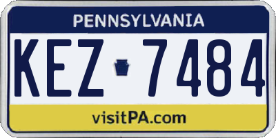 PA license plate KEZ7484