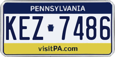 PA license plate KEZ7486