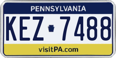 PA license plate KEZ7488
