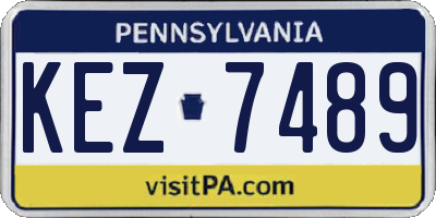 PA license plate KEZ7489