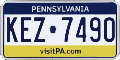 PA license plate KEZ7490