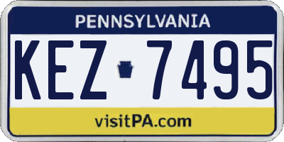 PA license plate KEZ7495