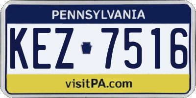 PA license plate KEZ7516