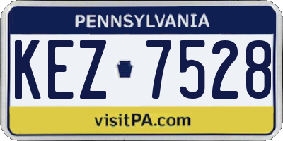 PA license plate KEZ7528