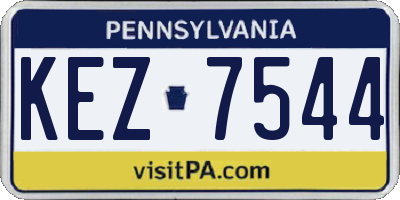 PA license plate KEZ7544