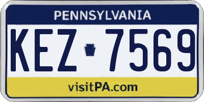 PA license plate KEZ7569