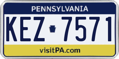 PA license plate KEZ7571