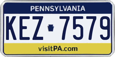 PA license plate KEZ7579