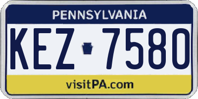 PA license plate KEZ7580