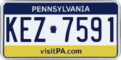 PA license plate KEZ7591