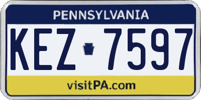 PA license plate KEZ7597