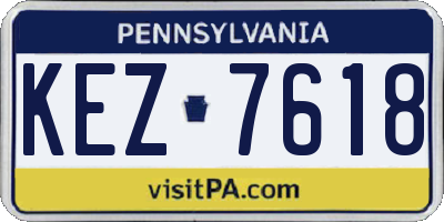 PA license plate KEZ7618