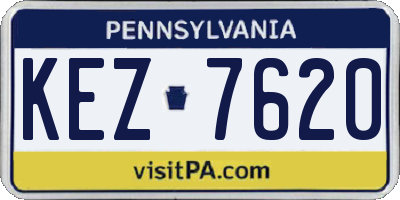 PA license plate KEZ7620
