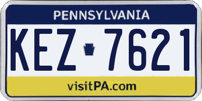 PA license plate KEZ7621
