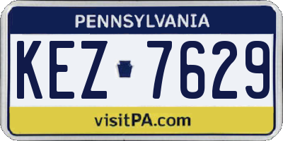 PA license plate KEZ7629
