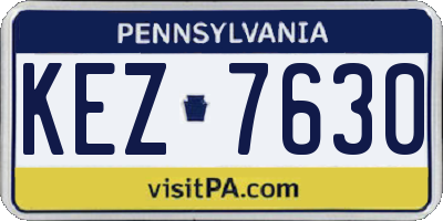 PA license plate KEZ7630