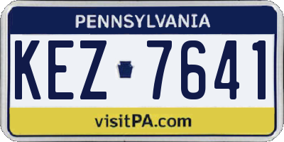 PA license plate KEZ7641