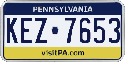PA license plate KEZ7653