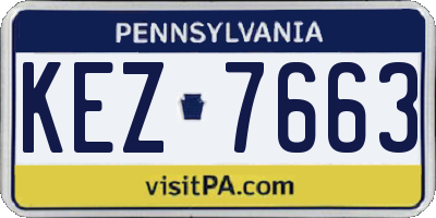 PA license plate KEZ7663