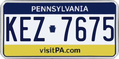 PA license plate KEZ7675