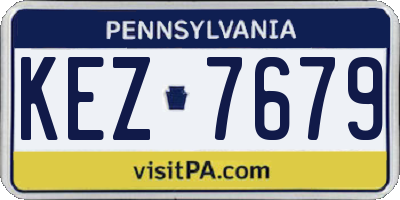 PA license plate KEZ7679