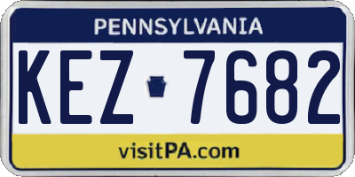 PA license plate KEZ7682