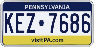 PA license plate KEZ7686