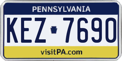 PA license plate KEZ7690