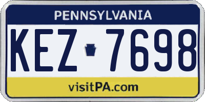 PA license plate KEZ7698
