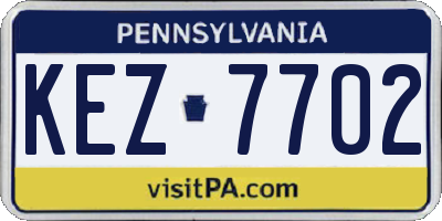 PA license plate KEZ7702