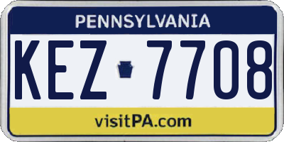 PA license plate KEZ7708