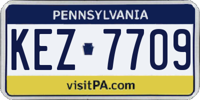 PA license plate KEZ7709