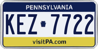 PA license plate KEZ7722