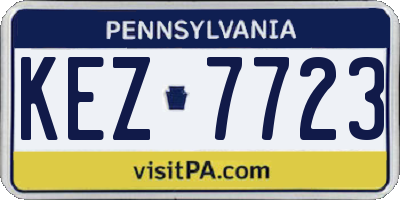 PA license plate KEZ7723