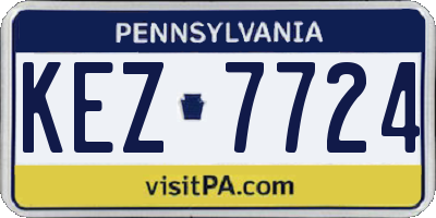 PA license plate KEZ7724