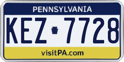 PA license plate KEZ7728