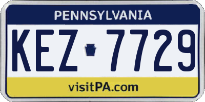 PA license plate KEZ7729
