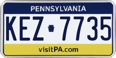 PA license plate KEZ7735