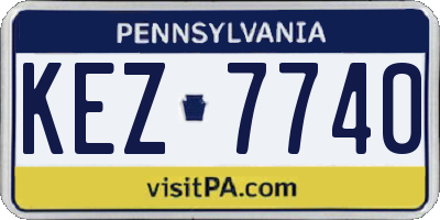 PA license plate KEZ7740